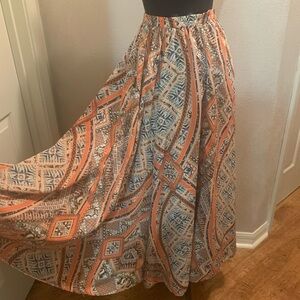 Shades of peach full length skirt